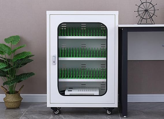 Cell Phone Charging Stations,Rechargeable Cellphone Locker Storage,12-60 Slots Cell Mobile Phone Charging Cabinet,Charging Station for Multiple Devices,50Slots