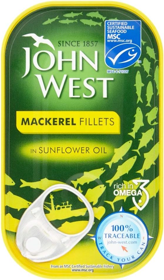 (10 Pack) John West Mackerel Fillet in Oil - 125g