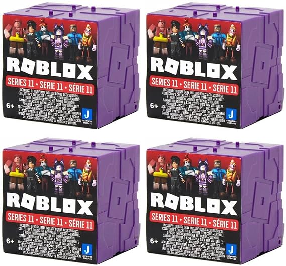 Roblox Action Collection - Series 11 Mystery Action Figures Collect All 24 Pieces! Includes Limited Virtual Items 4 Pack