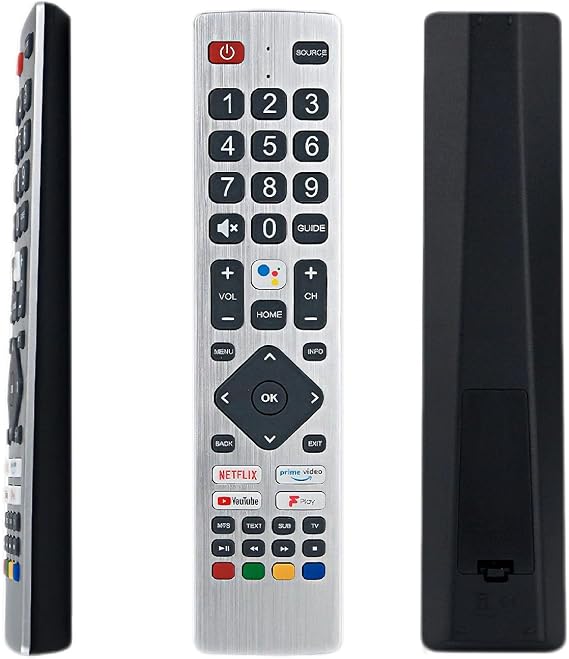 Replacement Remote Control for Sharp Aquos Smart TV (RMC0133, RMC0134) Universal Fit for 4K UHD Models, No Setup Required, Includes Netflix/F-Play Shortcut Buttons(Black, 1PC)