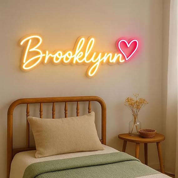 Custom Neon Sign Personalized LED Light Signs Customisable Wall Decoration Neon Signs for Bar Bedroom Wedding Birthday Party Shop Salon Light Sign