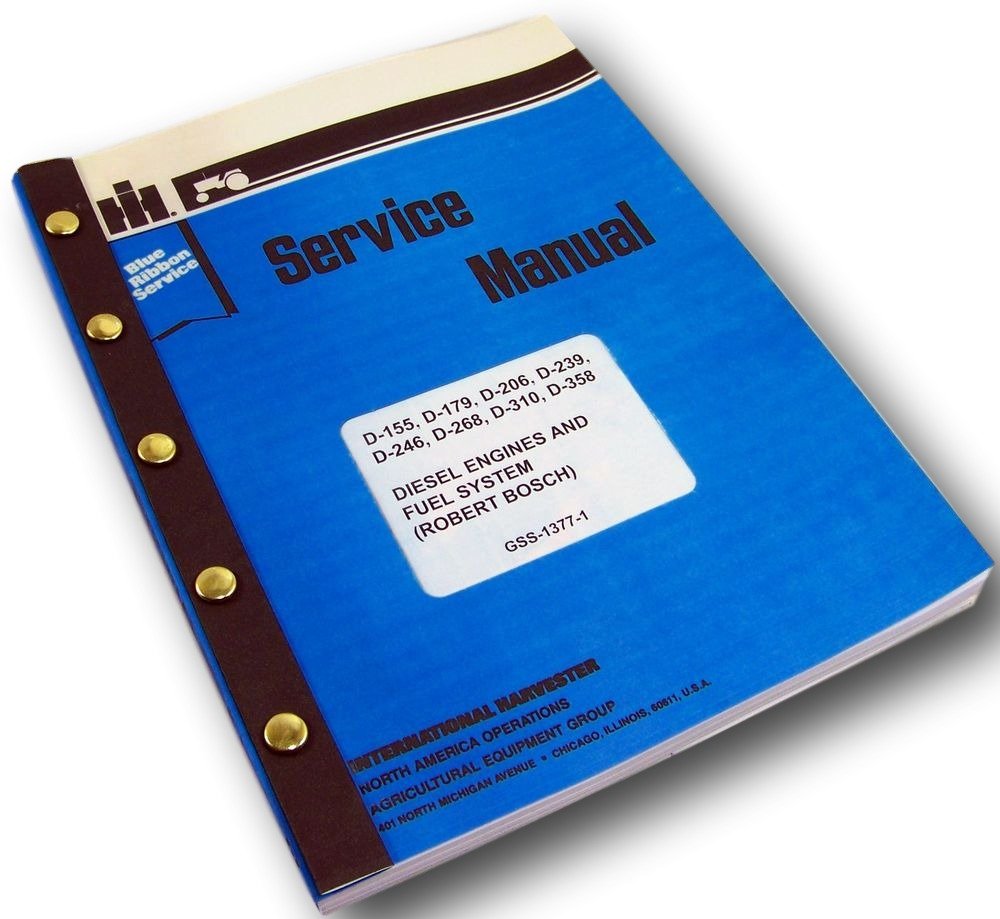 Service Manual for International Farmall D239 Diesel Engines Fits 544 Tractor Repair Shop Pump