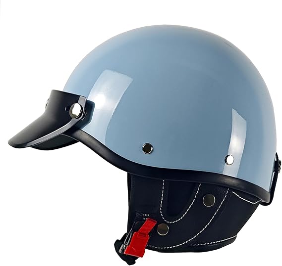 SanQing Retro Open Face Half Motorcycle, Cruiser Helmets-DOT