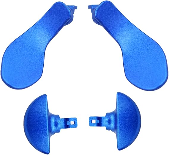 4 Pcs Back Paddles for PS5 Dualsense Edge Controller, Replacement Paddles for PS5 Edge Controller Rear Grip Parts,Interchangeable Metal Rear Button for PS5 Edge Wireless Controller(Blue) [video game]