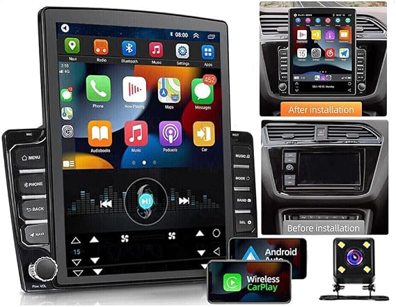 9.7 Inch Android 13 Car Stereo Radio for Dodge Grand Caravan 2011 2012 2013 2014 2015 2016 2017 2018 2019 2020 Touch Screen with Carplay & Android Auto GPS Bluetooth Wi-FI [2GB+32GB]