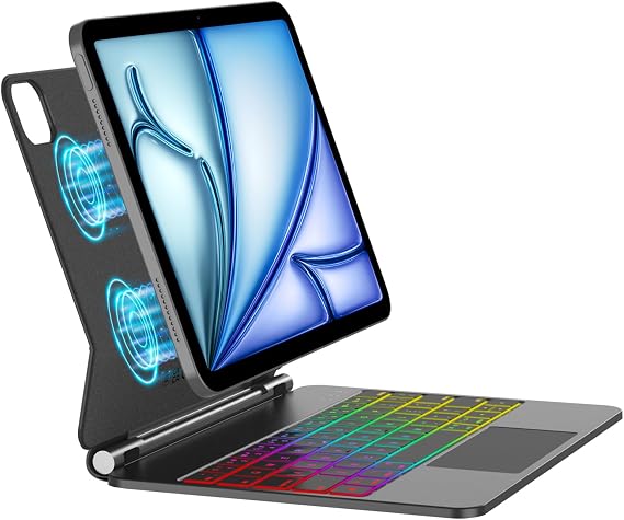 Magic Keyboard Case for iPad Air 11-inch (M4 2026/M3 2025/M2 2024) & iPad Pro 11 inch(1st/2nd/3rd/4th Generation,Backlight ,Magnetic Keyboard Case with Multi-Touch Trackpad for Air 10.9 5th/4th Gen