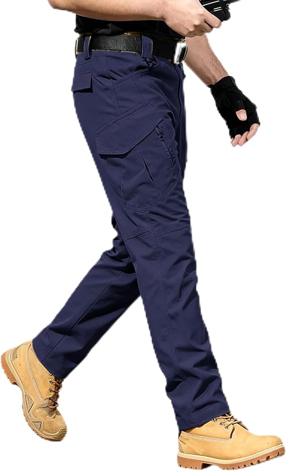 Tactical Pants for Men Waterproof Construction Cargo Pants with Pockets Ripstop Hiking Big and Tall Work Pants