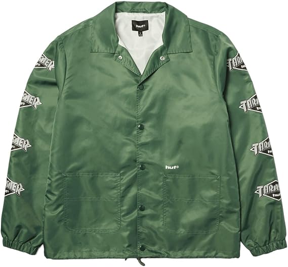 HUF x THRASHER LOGO JACKET FOREST GREEN