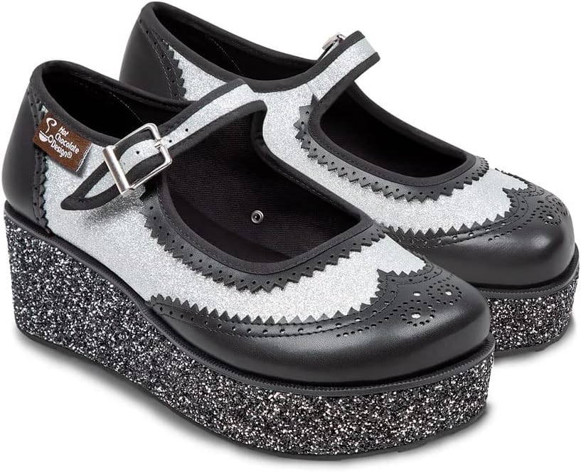 Hot Chocolate Design Whimsical Women's Platform Mary Jane Shoes