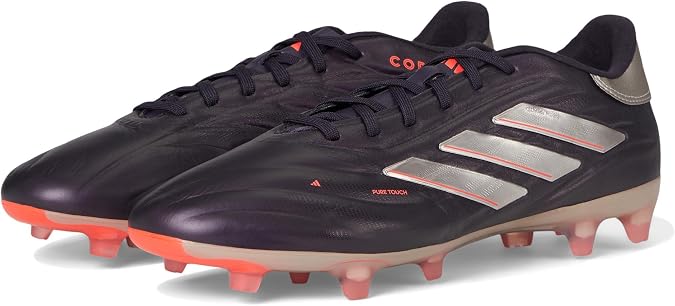 adidas Unisex-Adult Copa Pure II Pro Firm Ground, Aurora Black/Platin Metallic/Turbo, 5