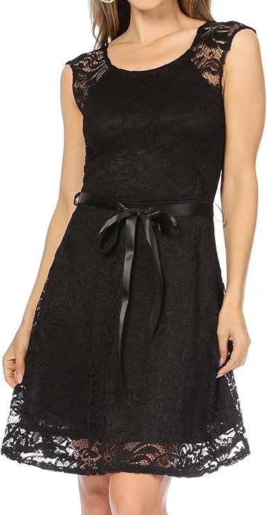 Women's Floral Flared A-Line Swing Casual Party Dresses Short Sleeve Belted