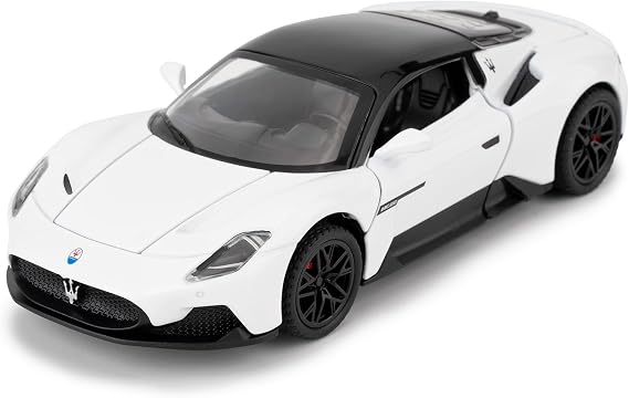 TGRCM-CZ 1/32 Maserati MC20 Alloy Model car, Model Toy with Pull Back Function, Toy car that Makes Sound and Bright Light, Model Toy for Collection, Gift for Kids (White)