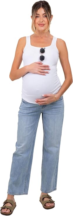 PinkBlush Straight Leg Ankle Maternity Jeans