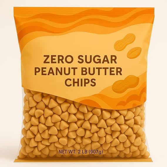 LilyPeanut Butter Baking Chips 2 Pounds| Stevia Sweetened, No Added Sugar, Low-Carb, Keto Friendly, Gluten-Free & Non-GMO | 2 LB Bag.