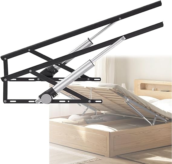 Electric Storage Lift Kit Heavy Duty Bed Storage Lift, 2PCS Electric Heavy Duty Bed Risers with Remote Control, for Storage Box Bed Sofa Storage Space Saving Black-0.8m