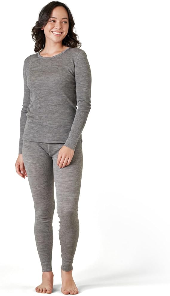 LAPASA Womens 100% Merino Wool Base Layer Set L58/L91/L127 | Soft itch-free thermal underwear set, natural moisture control, and comfort for hiking, skiing, and travel.