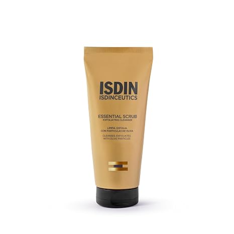 ISDIN Isdinceutics Essential Scrub, Daily Cleansing Gel with Gentle Exfoliating Particles, 100g