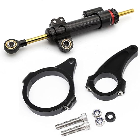 for Kaabo Wolf Warrior 11 / King/Warrrior GT/Wolf King GTR Electric Scooter Aluminum Steering Damper Bracket Mounting Kit(Damper n Bracket A)