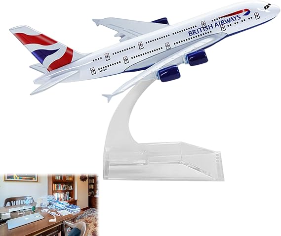 Model Plane Compatible, Diecast Plane Model A380 British Airways Collections, Airplane Models for Virgin Atlantic, 1:400 Models Airplane Collectibles for Aviation Enthusiasts