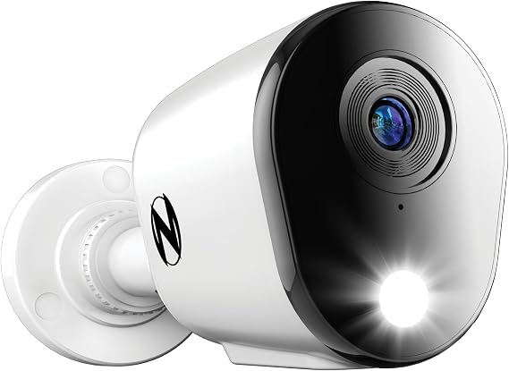 Night Owl FTD4 Add On Wired 2K Deterrence Cameras with 2-Way Audio - 1 Pack - White
