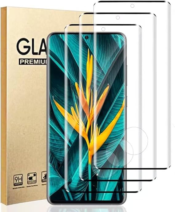 SURFCUZ 3 Pack Galaxy S20 Plus Screen Protector, 9H Tempered Glass, Ultrasonic Fingerprint Support, 3D Curved Coverage,HD Clear Scratch Resistant for