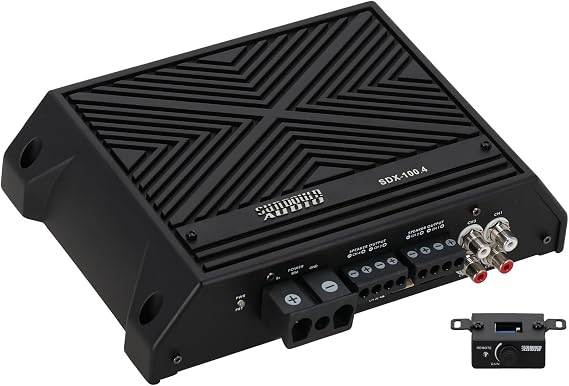 Sundown Audio SDX-100.4 4-Channel Class D Amplifier, 135W x 4 RMS, Weatherproof