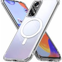 Coverzone Xiaomi Redmi Note 11 Pro ile uyumlu Şeffaf Kılıf MagSafe Uyumlu Güçlü Mıknatıslı Wireless Şarj Destekli Crystal Clear İnce Sert Arka Kapak Kamera Lens Korumalı Darbe Emici Kılıf