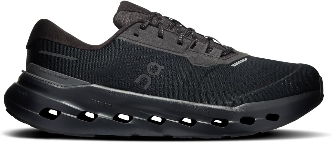 On Men's Cloudrunner 3 Waterproof Sneakers, Black/Black, 8 Medium US