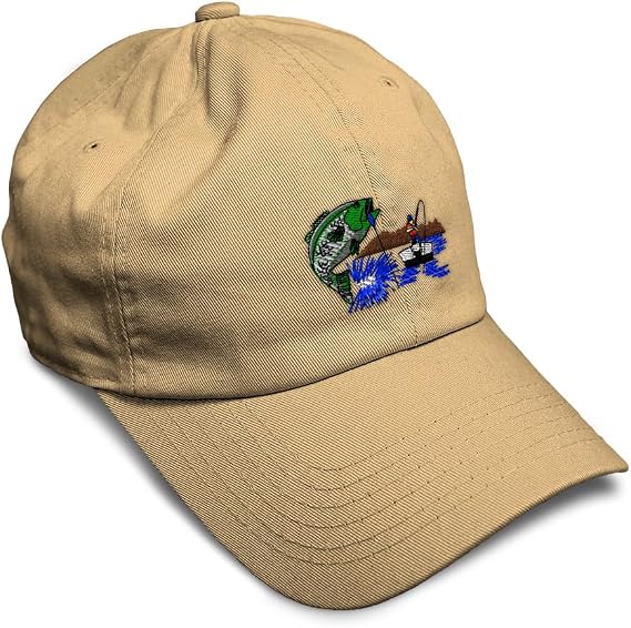 Soft Baseball Hat Embroidered Dad Hat Animal Wildlife Freshwater Bass Fishing Men & Ladies Baseball Cap