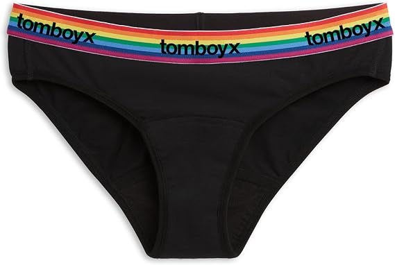 TomboyX Cotton Underwear, Leakproof Low Rise Underwear for Women and Teens, Reusable, Soft, Comfortable, Breathable