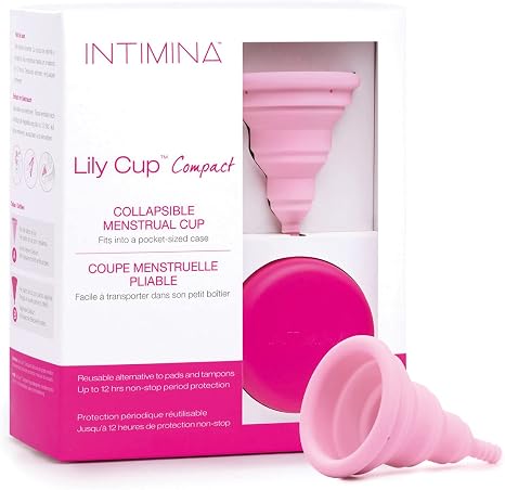 Intimina Lily Cup Compact Size A - Collapsible Period Cup with Flat-fold Compact Design Reusable for Go-Anywhere Period Protection