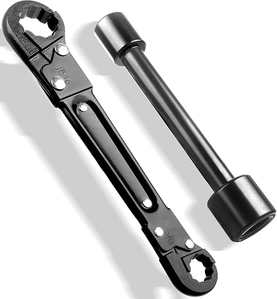Plumbing Tools, Dual Kwik Tite Wrench Kit,Angle Stop Wrench, Plumbing Wrench, Professional Plumbing Toolset For Easy Angle Stop And Supply Nut Installation - Must-Have For Plumbers Plumbing Tool