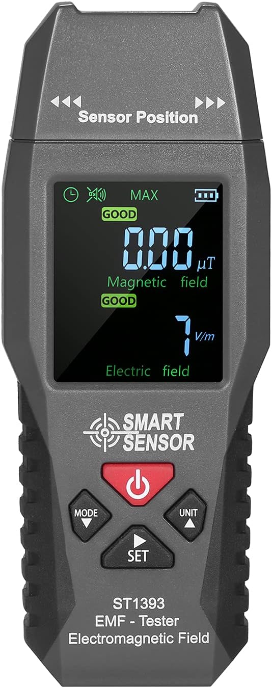 SMART SENSOR ST1393 EMF Meter Electromagnetic Field EMF Detector Handheld Mini Digital LCD Electromagnetic Field Radiation Tester