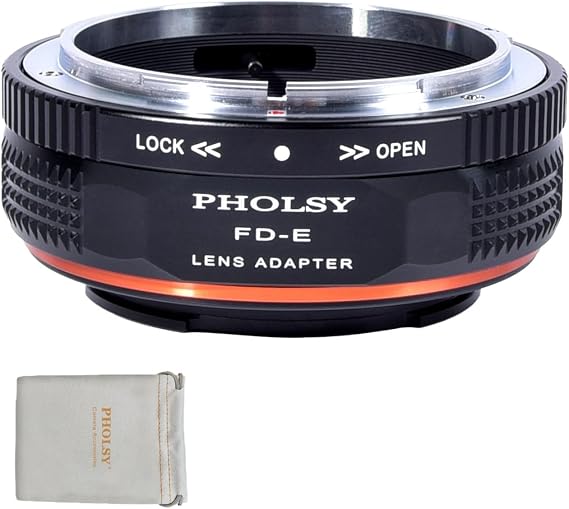 PHOLSY Lens Mount Adapter Manual Focus: Compatible with Canon FD/FL Lens to Sony E (NEX) Camera Body