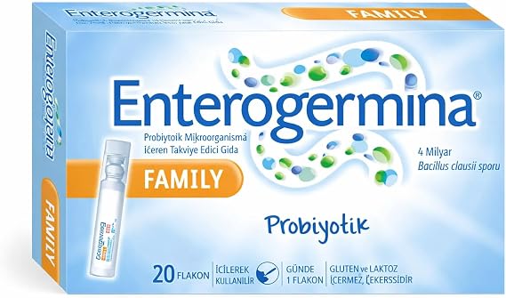 EnterogerminaAdult (20 Vials), 1 Pack, Ready-to-Use for Adults and Family