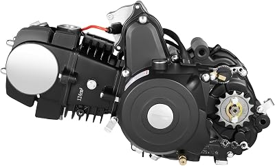 4-Stroke Vertical ATVs Engine,125CC Horizontal ATV Engine Motor Kit,Air-Cooled Engine Motor with Transmission, Electric Starter for Go Kart, Dirt Bike