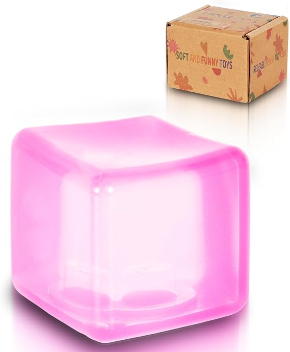 5cm Pink Squishy Cube Slow Rising Fidget Toy