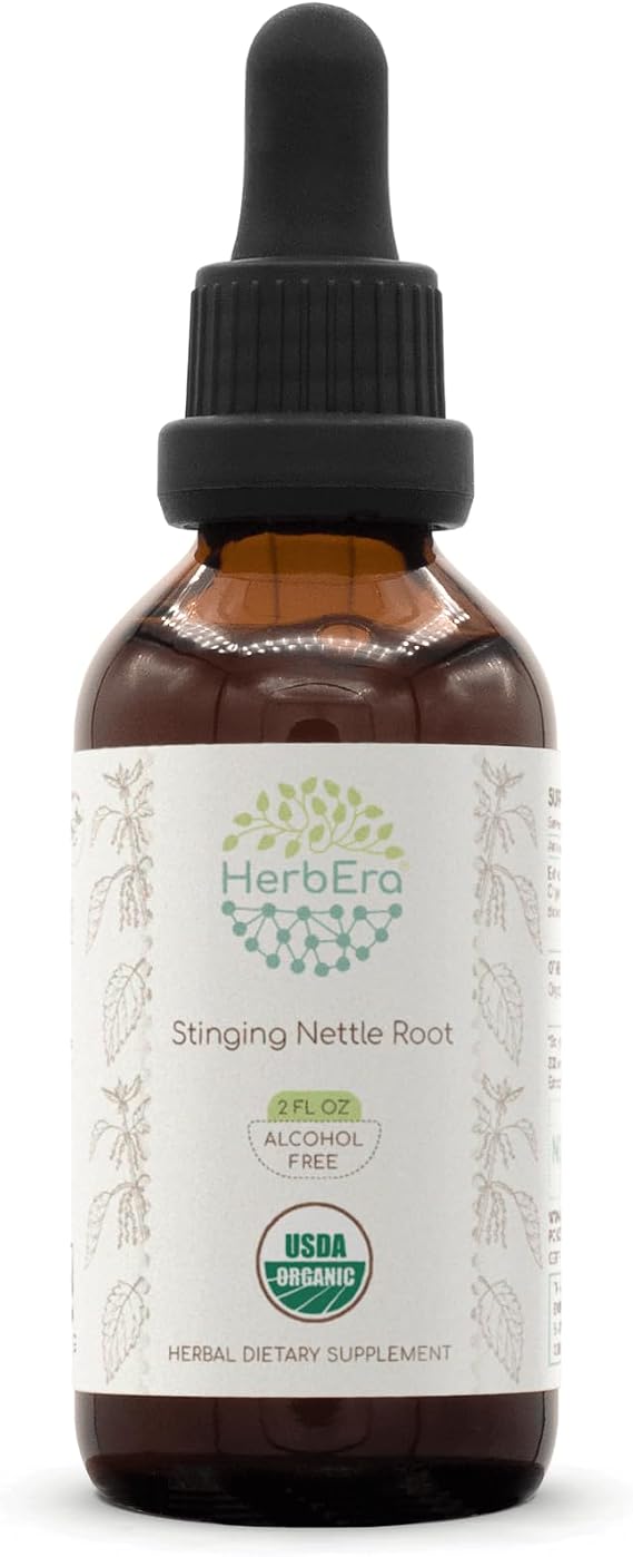 Stinging Nettle Root B60 USDA Organic Tincture | Alcohol-Free Extract, High-Potency Herbal Drops | Certified Organic Stinging Nettle (Urtica dioica) Dried Root (2 oz)