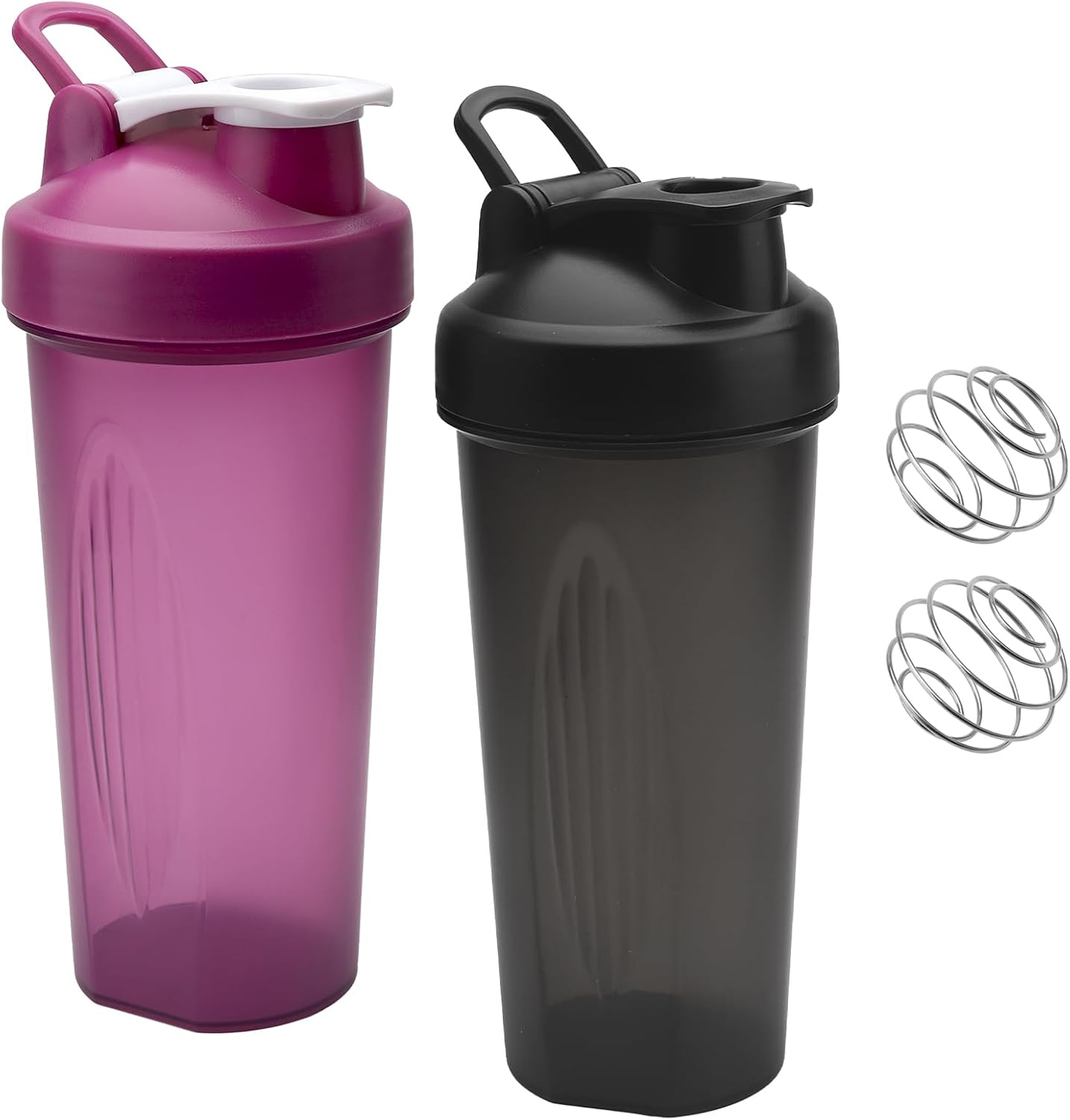 Pack of 2 600 ml Protein Shaker Protein Shake Cup with Ball ML Display Leak-Proof Protein Shaker Protein Shaker Gym Fitness Bottle Protein Shaker Shake Cup for Creamy Protein Powder Whey