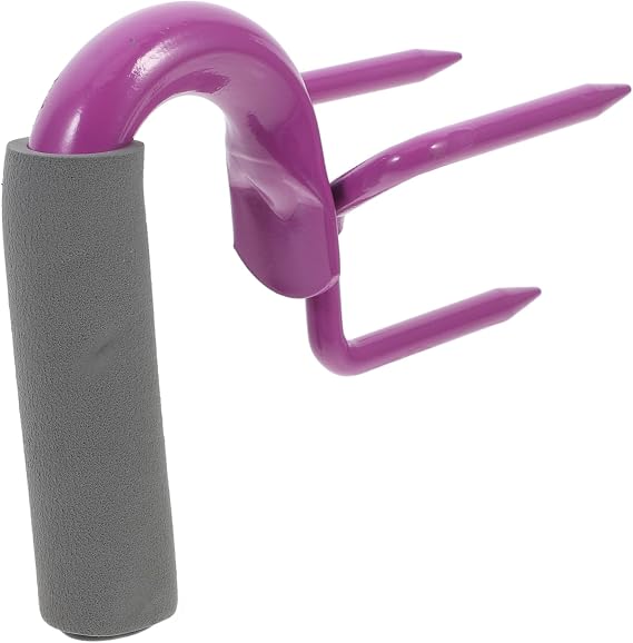 Garden Hand Tiller Tool for Soil Loosening Manual Claw Cultivator Metal Gardening Fork for Garden Bed and Planting