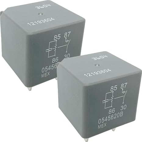 12193604 Relay 12V 4-Pin 30A High Capacity Automotive Power Relay (2-Pack) | Replacement for GM 15328864 D1741C Buick LeSabre Pontiac Grand Prix, for Fuel Pump A/C Compressor and Radiator Fan Repair