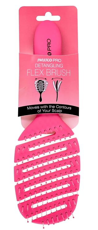 Swissco Pro Detangling Flex Brush (Bubblegum Pink)