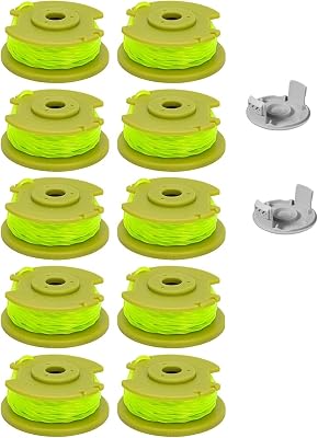 AC80RL3 String Trimmer Replacement Spool, Compatible with Ryobi One Plus AC80RL3 18v, 24v, and 40v Cordless Trimmers, 080 Inch Twisted Line, AC80RL3 Weed Eater String Auto-Feed Spool Line 11ft