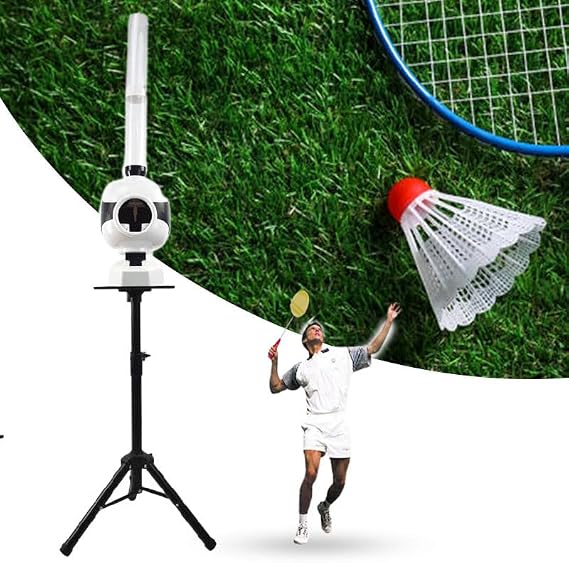 Automatic Badminton Serve Machine Shuttlecock Launcher Badmintonshooting Machine, Ten Serving Modes,Two Power Modes for Beginners, Indoor and Outdoor