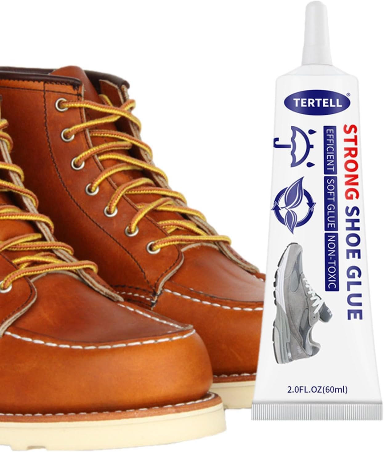 Boot Sole Glue,shoe glue,shoe glue heavy duty,shoe goo sole repair,shoe glue sole repair,2oz Shoe Bond Glue,Professional Grade Quick Dry Low Odor Low Temperature Resistant Glue for Sports Shoes