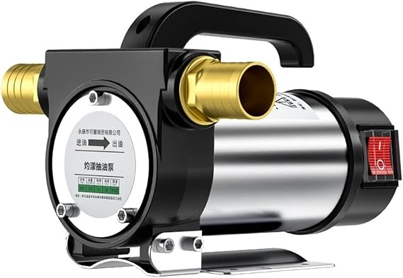 Fuel Pump, 12V/24V/220 Forward and Reverse Directional Electric Pump Pump, 50L/Minute Self-Priming Pump DC Diesel Pump Fuel Dispenser 580 Watts 24V single turn