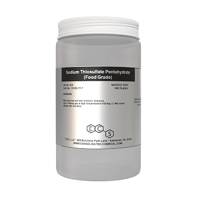 Sodium Thiosulfate Pentahydrate | High-Purity Crystals, Ideal for Water Treatment, Dechlorination, Food Processing, and Photographic Processing 500 Grams