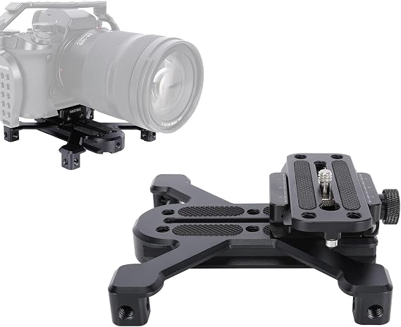 NICEYRIG Quick Release Plate Combination for ARCA-Style, with Quick Release Clamp, Four-Feet Stand Support & Additional Dovetail Plates for Tripod/Ground/Stabilizer Shooting Switch - 570