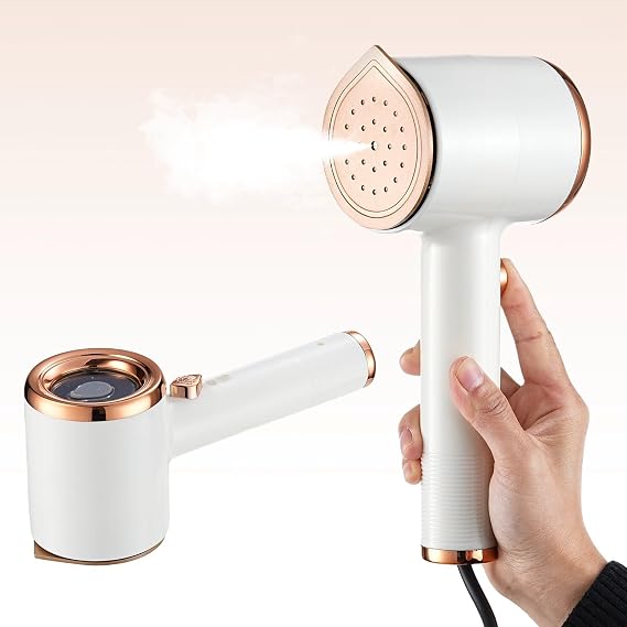 Portable Irons Steam 2 Pcs, Machine Ironing Handheld, Iron Steam Fast Preheating, Ironing Wet and Dry Support, Steamer Mini Size Compact for Travel and Home