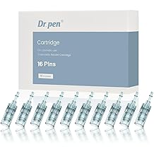 Dr.Pen 16 Pin M8/M7S Microneedling Cartridges, 10 Pcs Replacement Cartridges for Microneedling Pen, Authentic Disposable Cartridges for Face, Body & Hair Growth